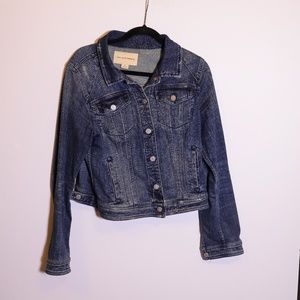Pilcro And The Letterpress Anthropologie Cotton Stretch Denim Jean Jacket Large